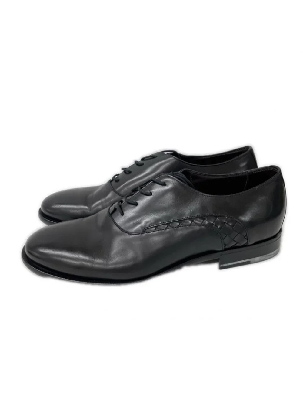 Bottega Veneta Leather Side Intrecciato Plain Toe Shoes